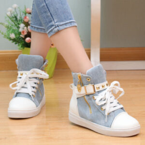 Canvas Studded Sneakers